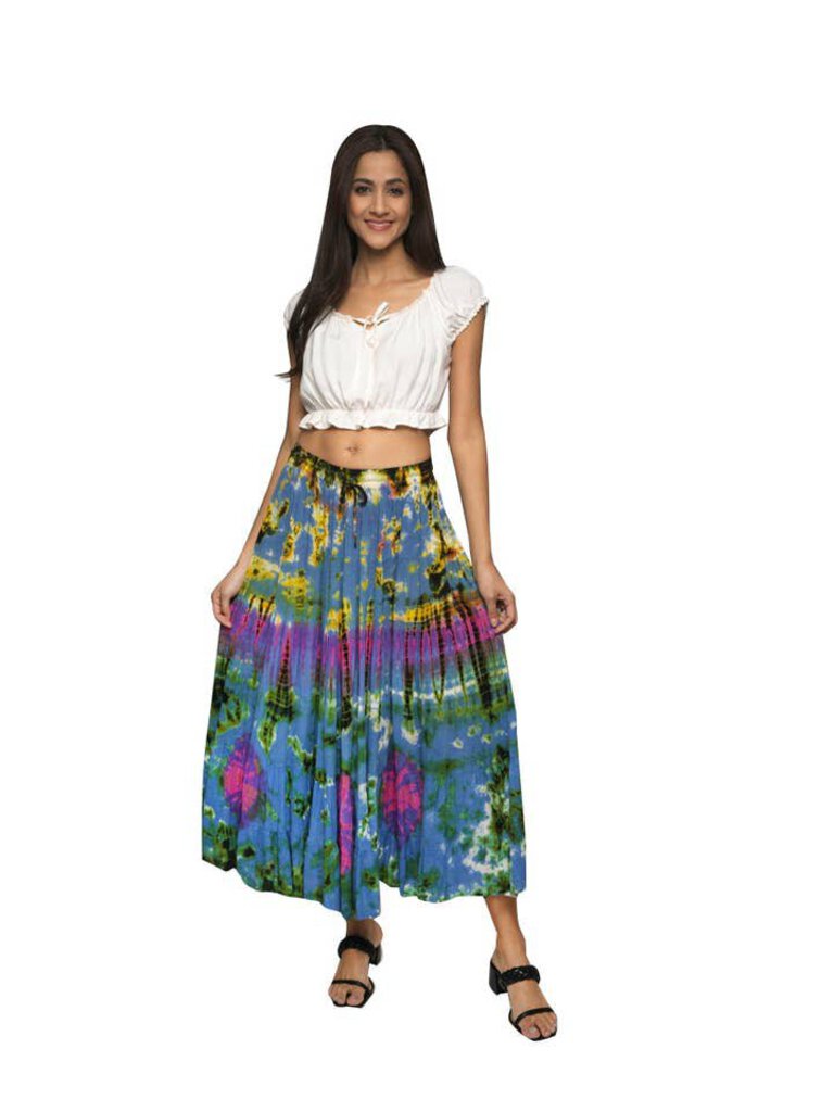 Sacred Threads, Skirt,Tie Dye Maxi,Multi,Os