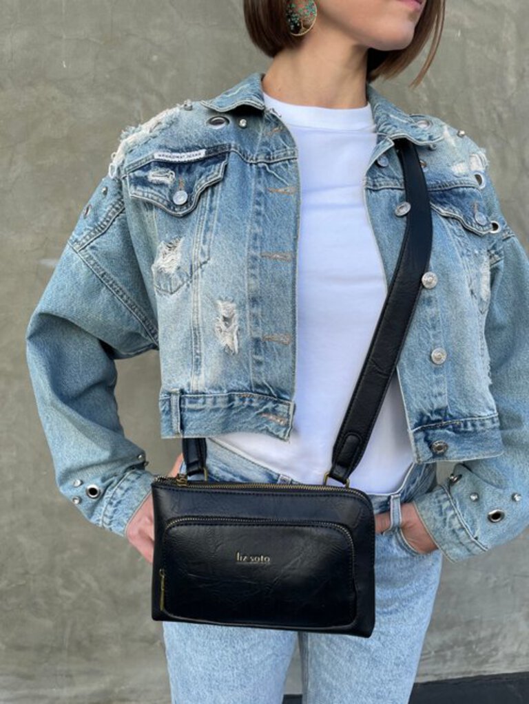 Liz Soto, Bags,Jenni Crossbody,Lt. Bronze