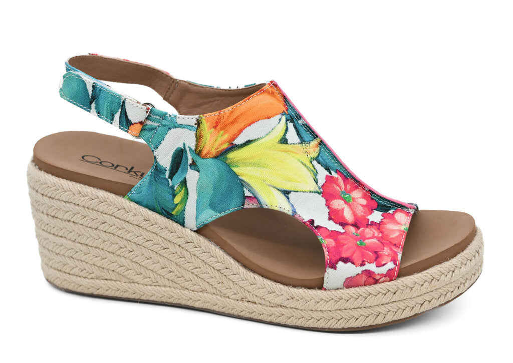 Corkys, Shoes,Carley Floral Jute,Floral,10