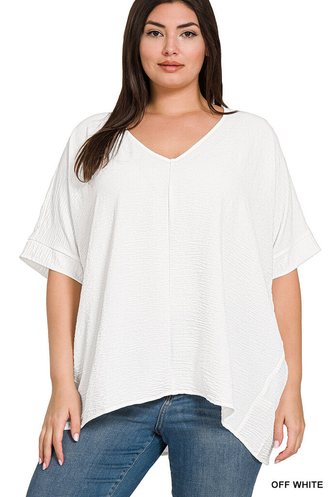 Zenana, Top,V-Neck Dolman SleeveV-Neck Dolman Sleeve