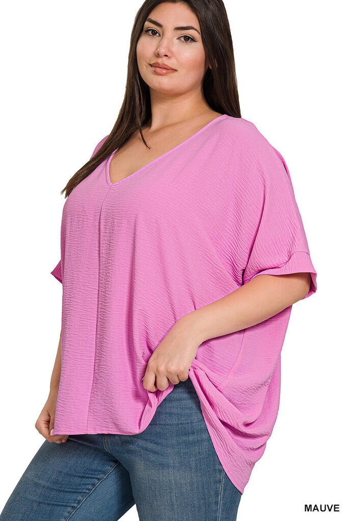 Zenana, Top,V-Neck Dolman SleeveV-Neck Dolman Sleeve