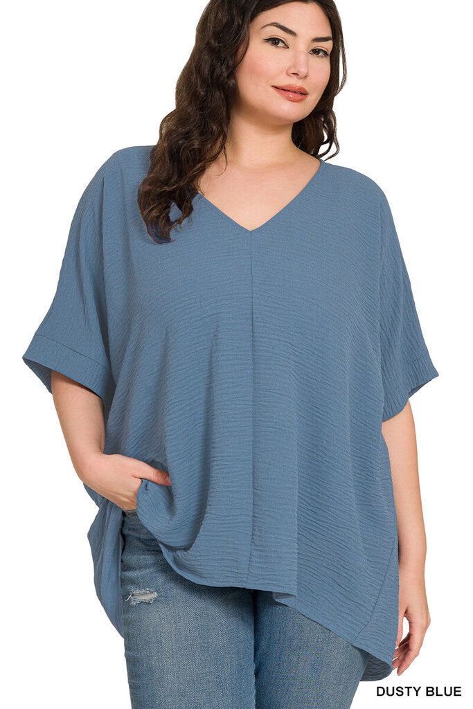 Zenana, Top,V-Neck Dolman SleeveV-Neck Dolman Sleeve