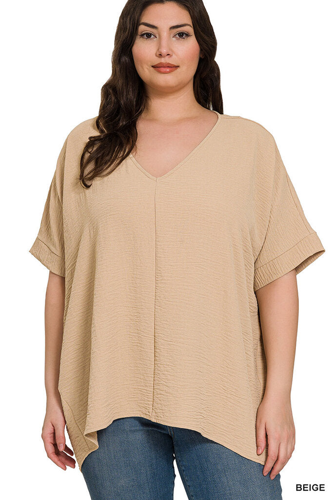 Zenana, Top,V-Neck Dolman SleeveV-Neck Dolman Sleeve