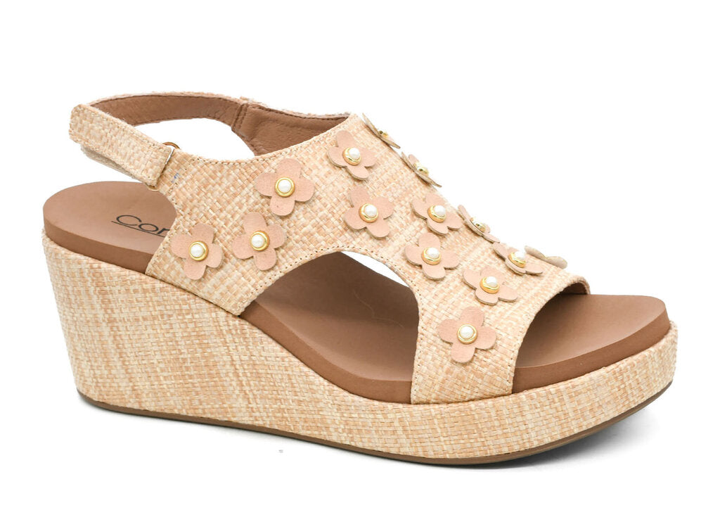 Corkys, Shoes,Carley Raffia Flower, 7