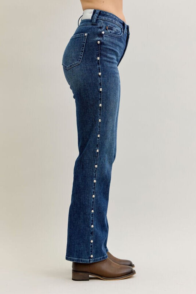Judy Blue, Jeans,HW Straight Stud Detail 881027