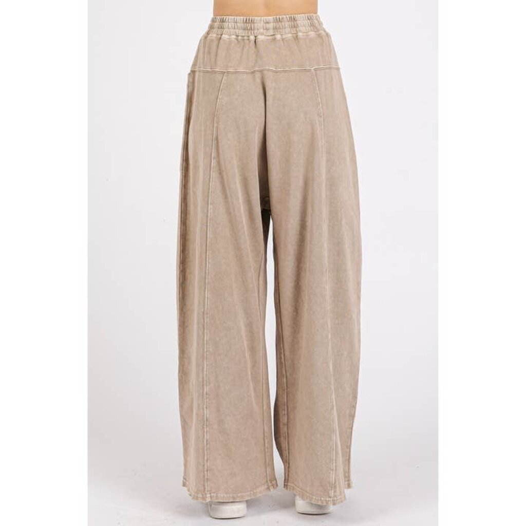 mittoshop, Pants,Mineral Wash Barrel Leg Pull On