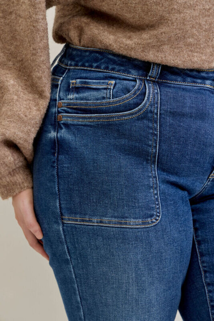 Judy Blue, Jeans,MR Straight Front Dbl Pkt.