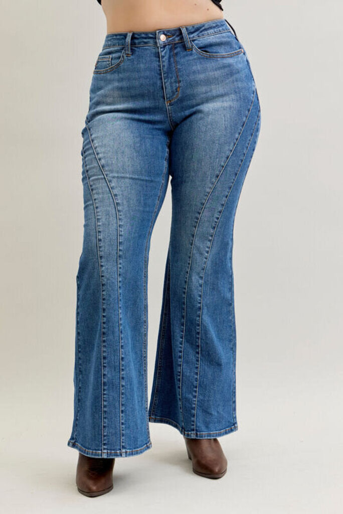 Judy Blue, Jeans,MR Flare Angular Seam