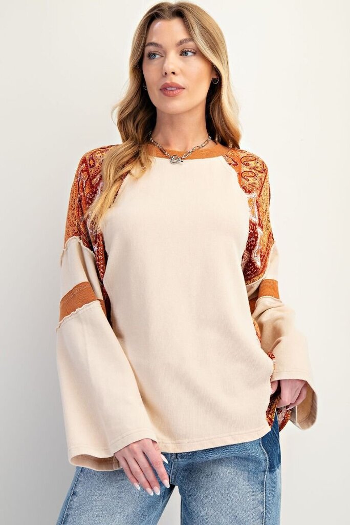 easel, Top,Print Mix Cotton Jersey