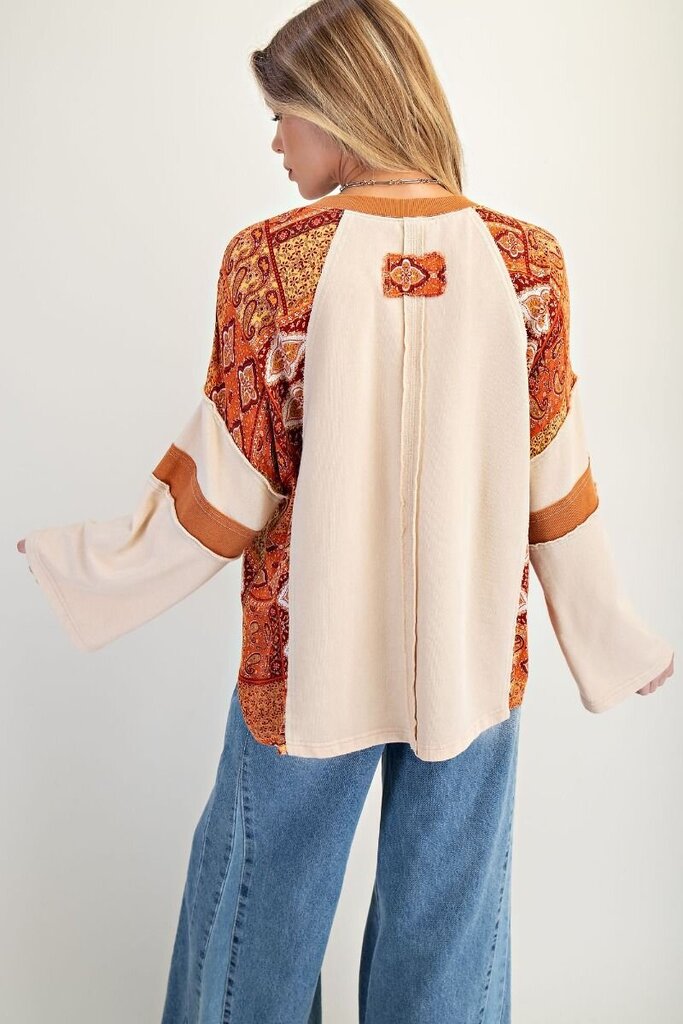 easel, Top,Print Mix Cotton Jersey