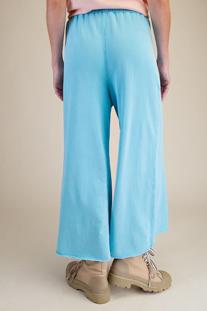 easel, Pants,Mineral Washed Terry Knit,Seafoam Blue,S