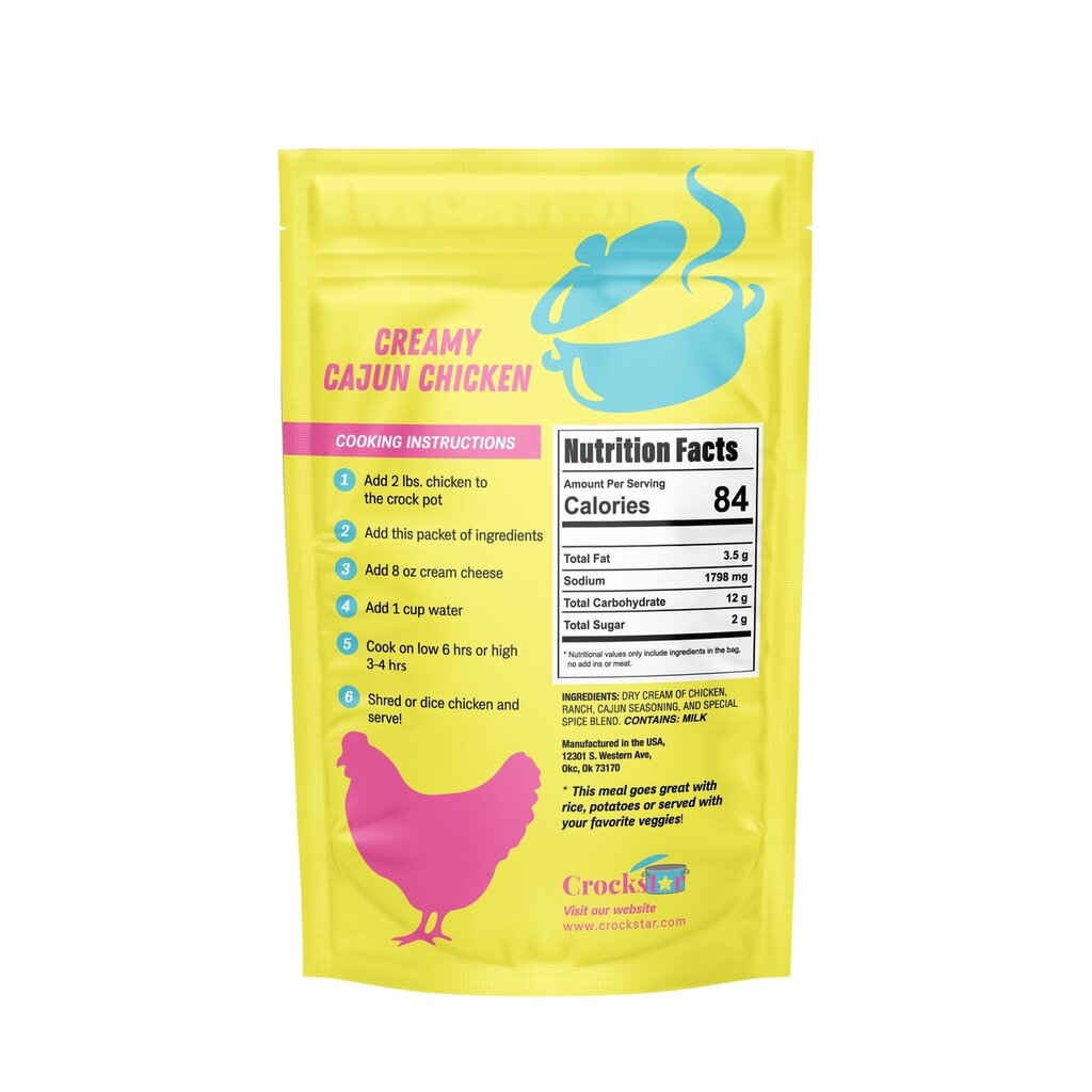 Crockstar, Food,Creamy Cajun Chicken