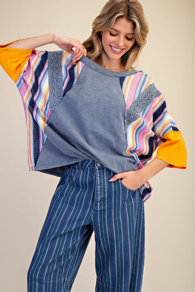 easel, Top,Multi Color Washed Cotton