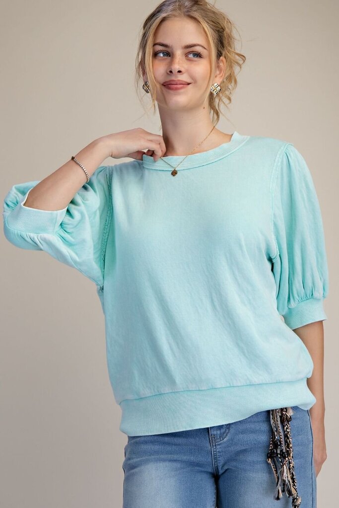easel, Top,Relaxed Wash Knit