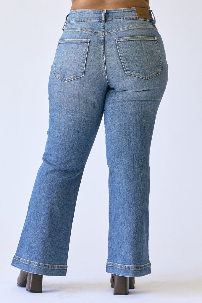 Judy Blue, Jeans,HW Pet. Flare TC Dble Button