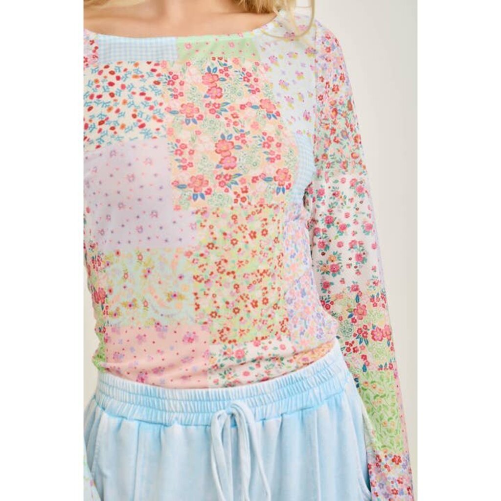 JHer, Top,Spring Patch Mesh