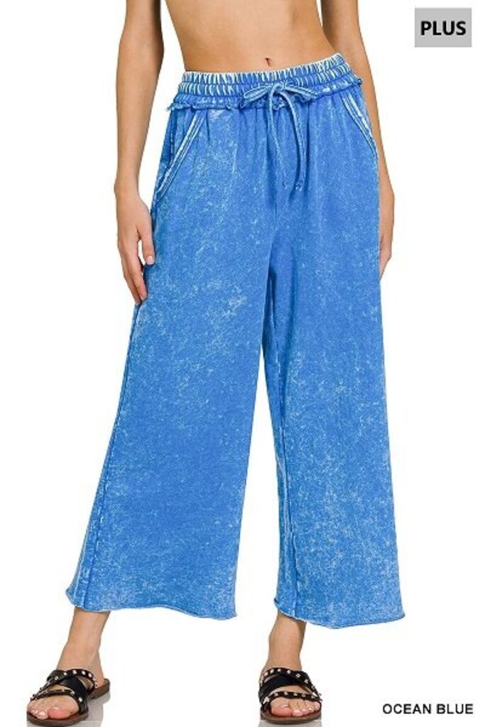 Zenana, Pants,Drawstring French Terry