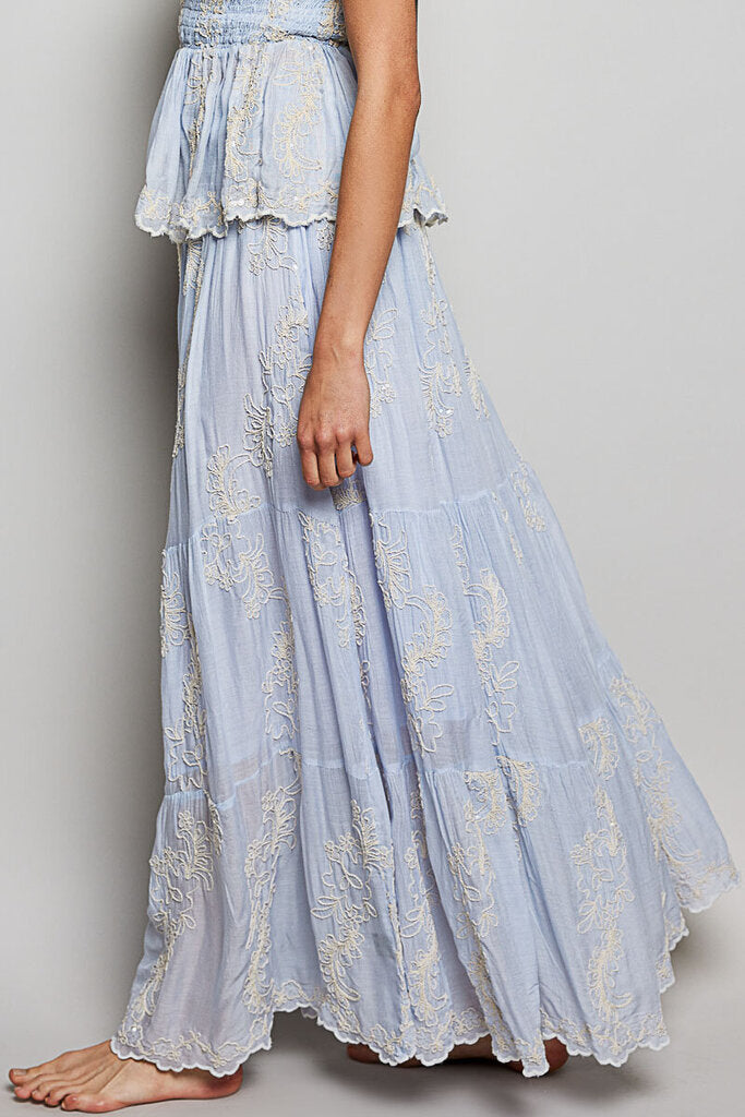 POL, Skirt,Embroidered Maxi