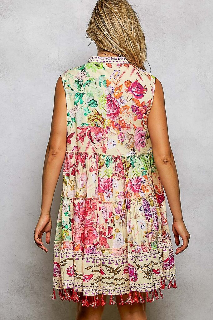 POL, Dress,Sleeveless Beaded Dress
