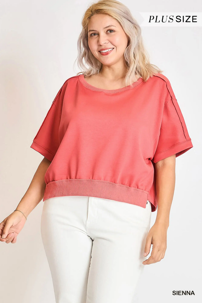 UMGEE, Top,Luxeknit Cropped Sweatshirt