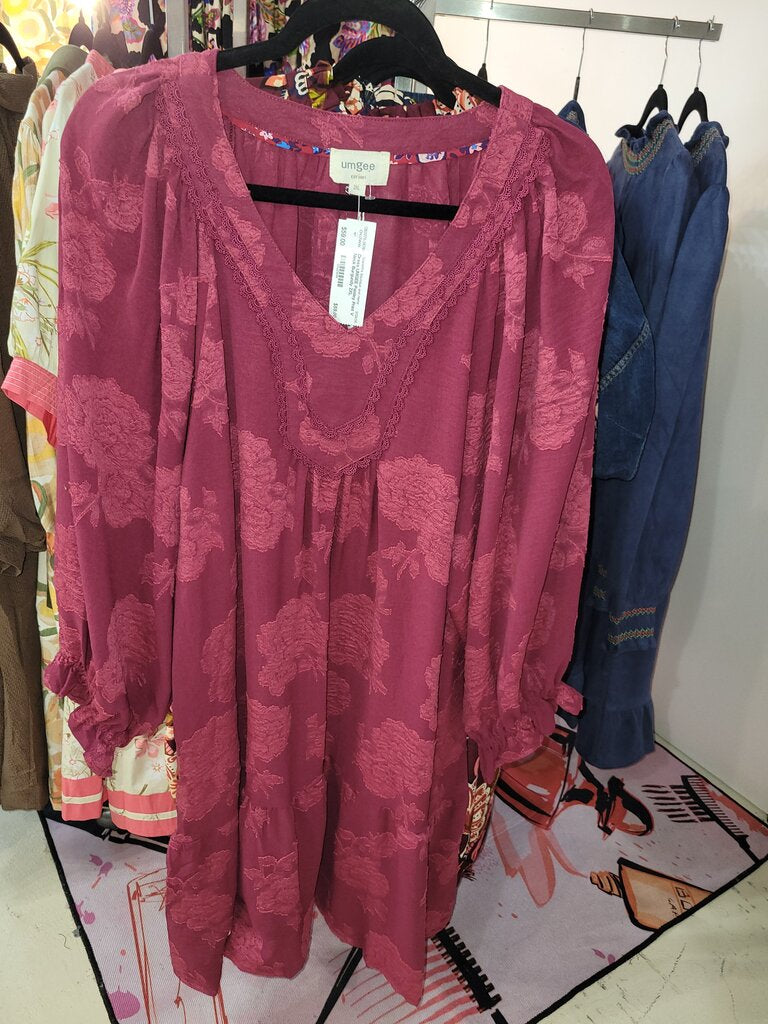 UMGEE, Dress,Paisley Print V Neck