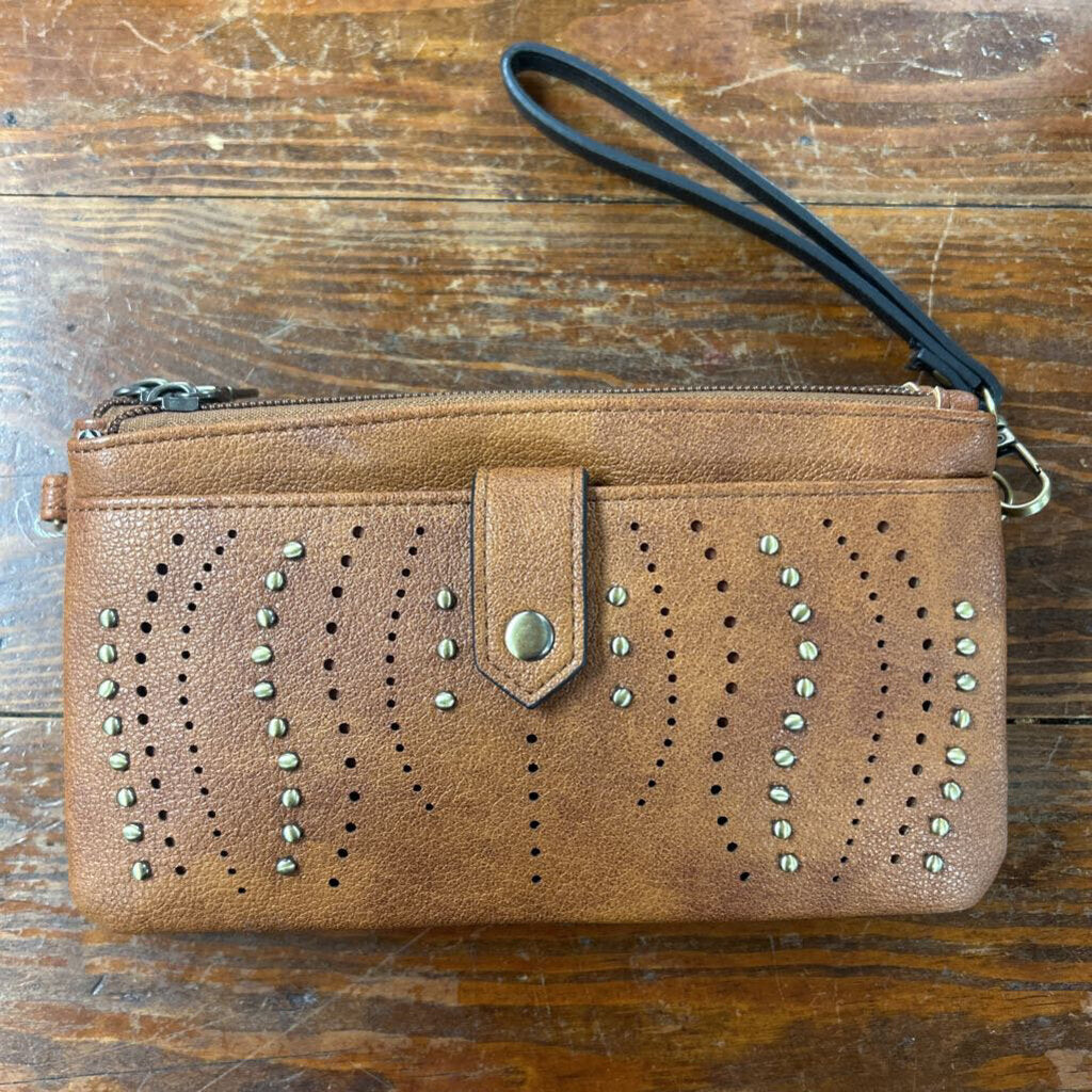JEN & CO, Wallet,Ayra Studded ,Brown