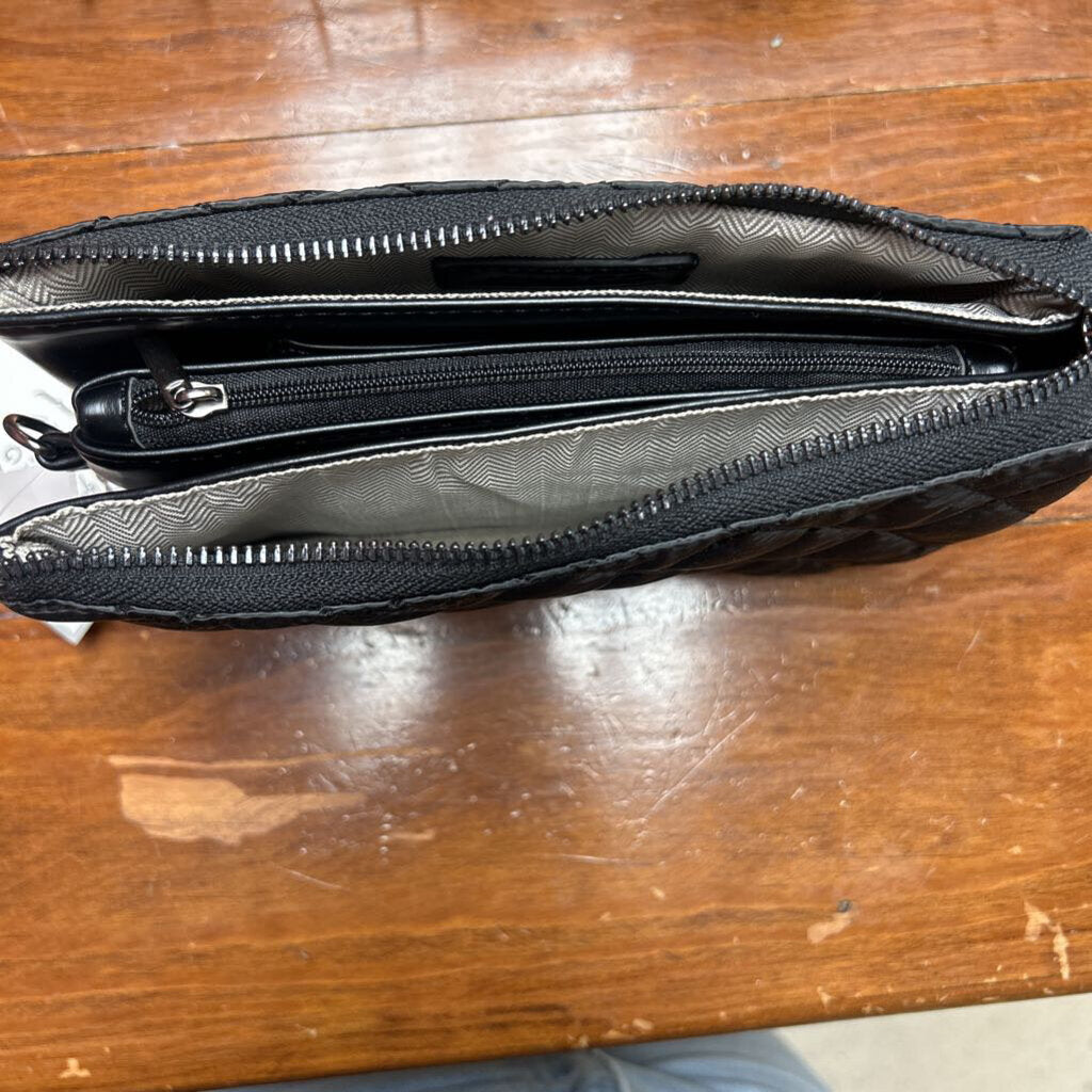 JEN & CO, Bags,Riley Puffer Crossbody Wristlet,Black