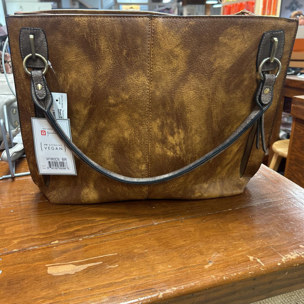 JEN & CO, Bags,Connar Distressed Tote,Brown