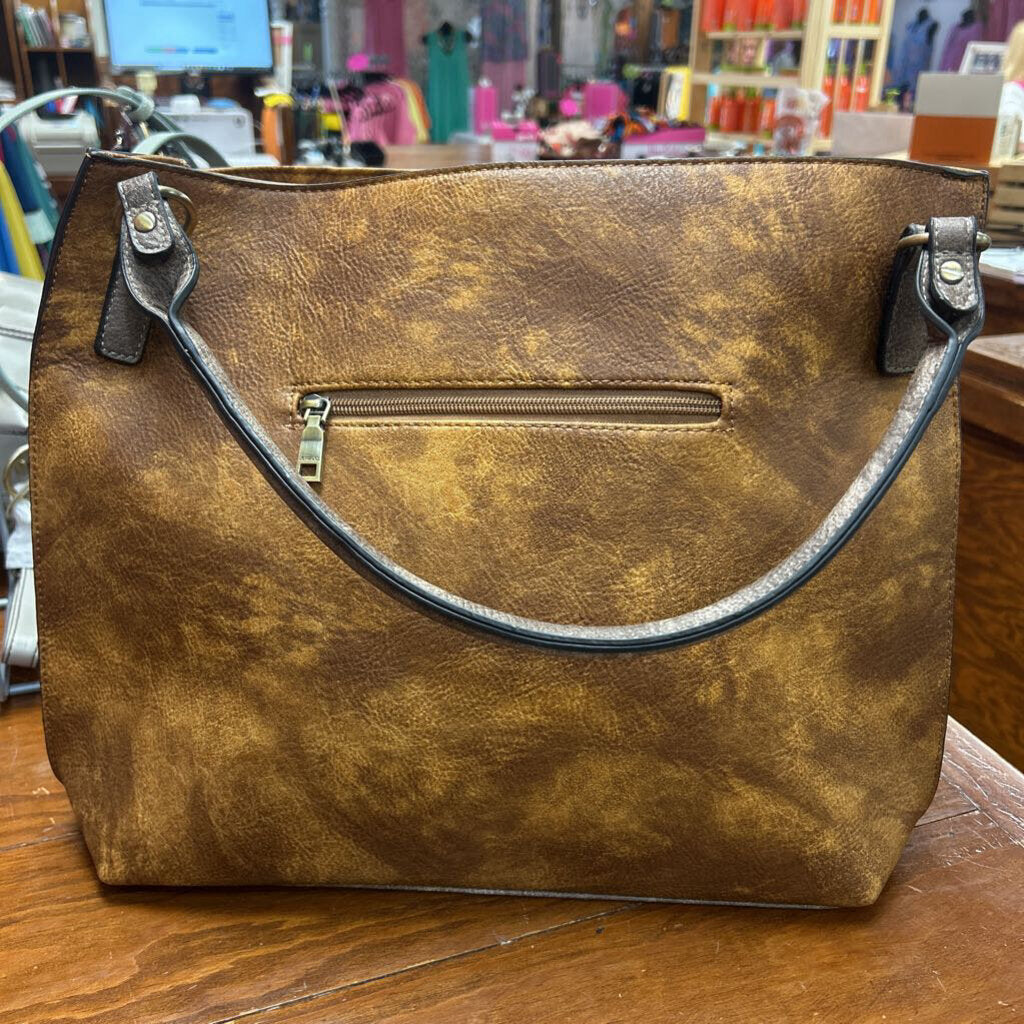 JEN & CO, Bags,Connar Distressed Tote,Brown