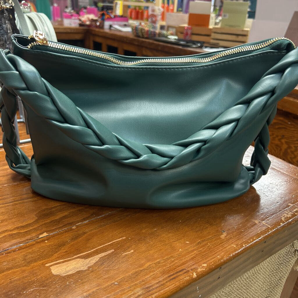 JEN & CO, Bags,Delilah Knotted Hobo,Green