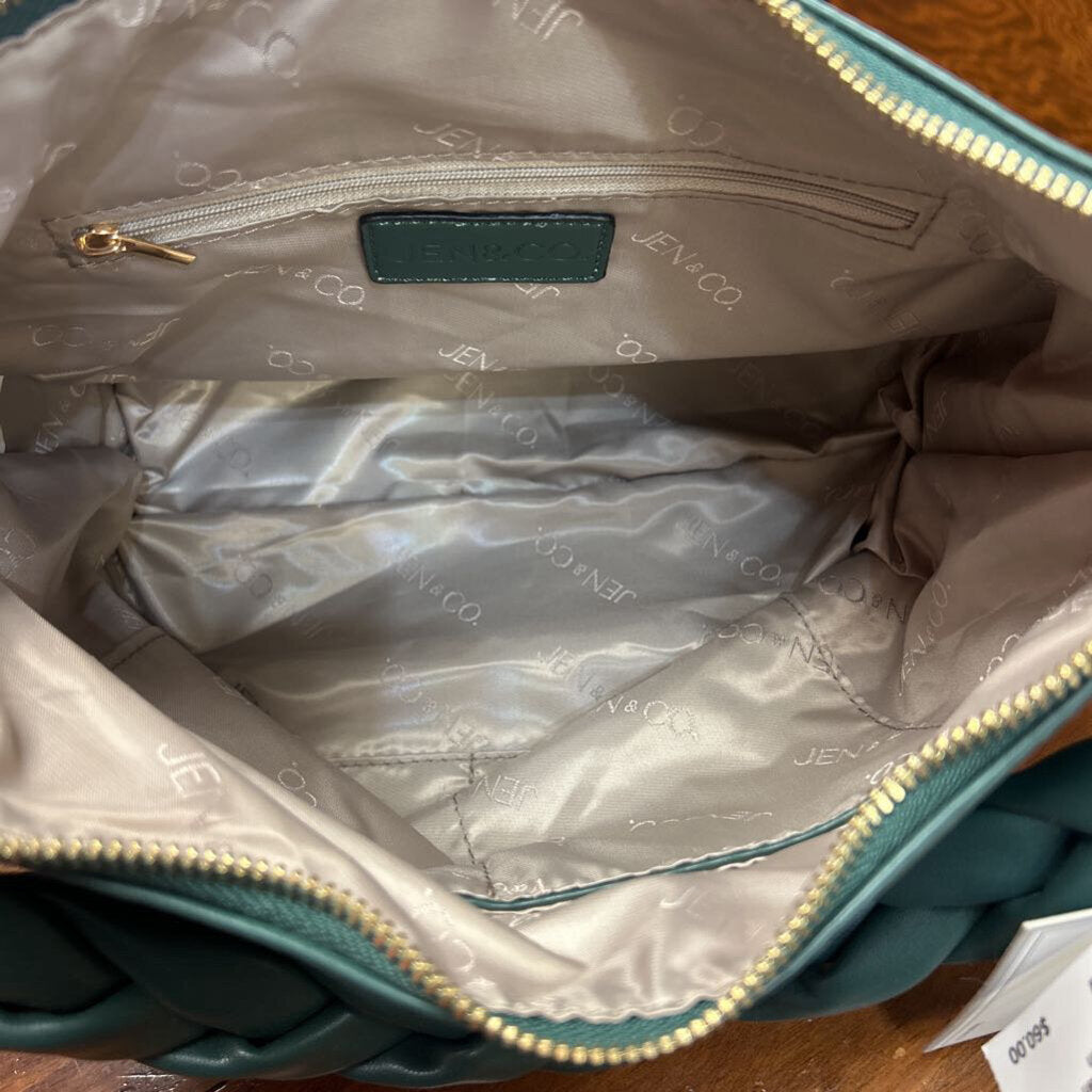 JEN & CO, Bags,Delilah Knotted Hobo,Green