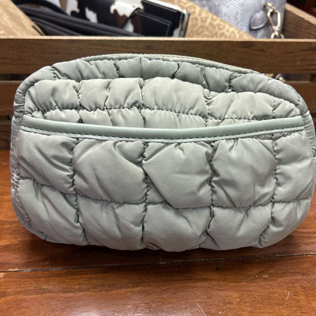 JEN & CO, Bags,Chrissy Quilted Belt Bag,Sage
