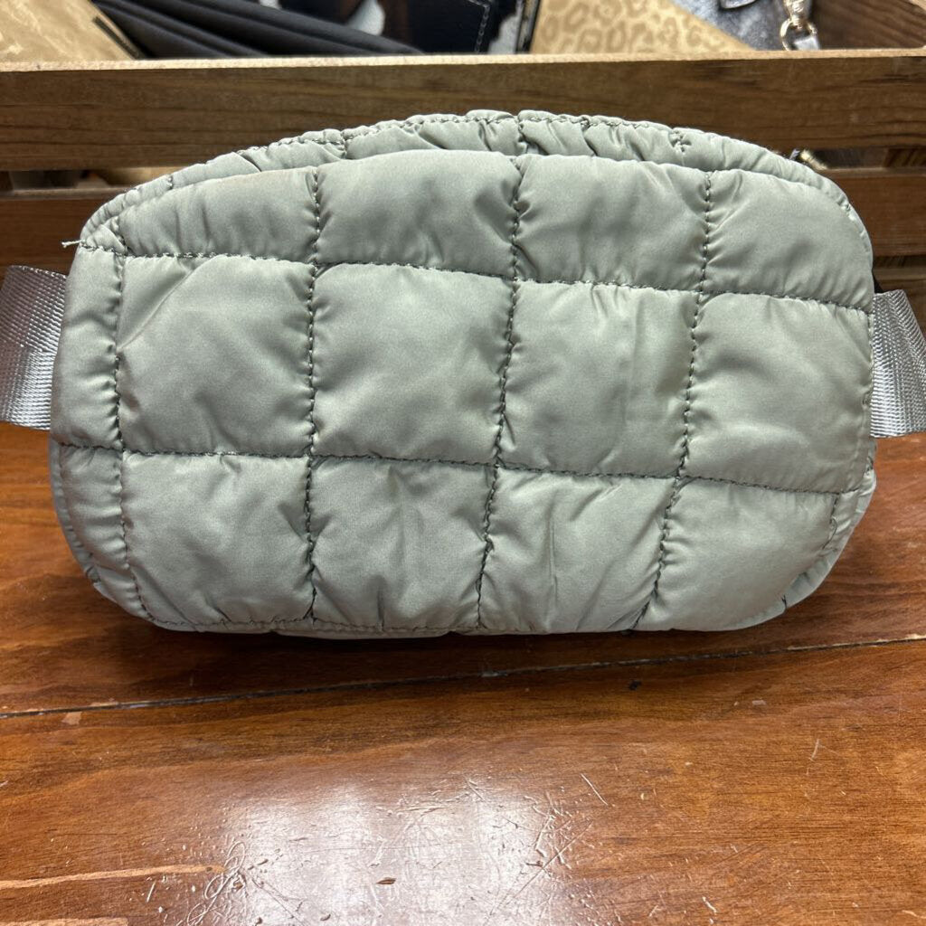 JEN & CO, Bags,Chrissy Quilted Belt Bag,Sage