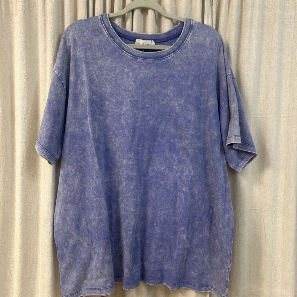 Zenana, Top,Washed Short Sleeve