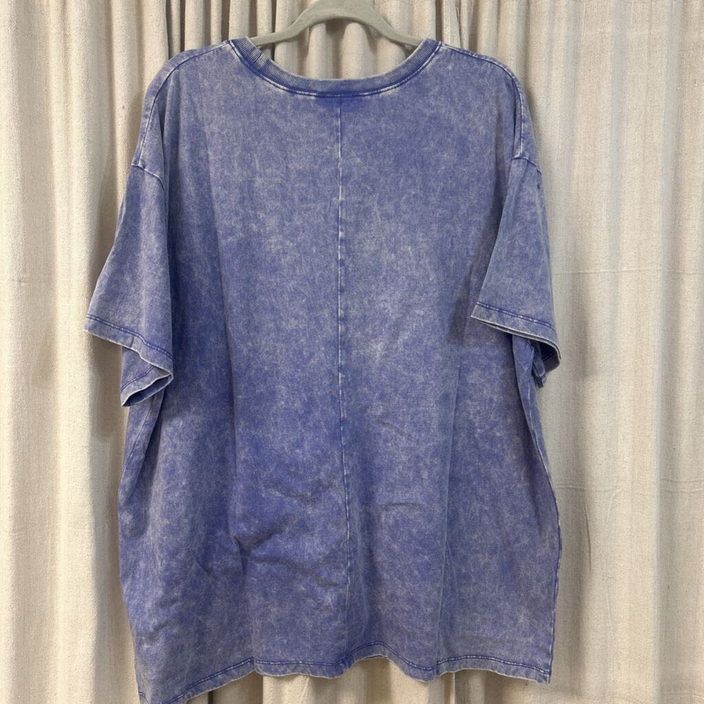 Zenana, Top,Washed Short Sleeve