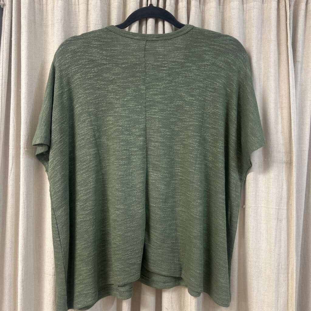 Zenana, Top,Oversized Slub Pocket