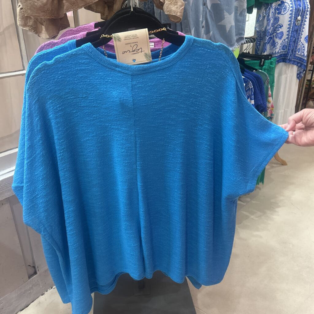 Zenana, Top,Oversized Slub Pocket