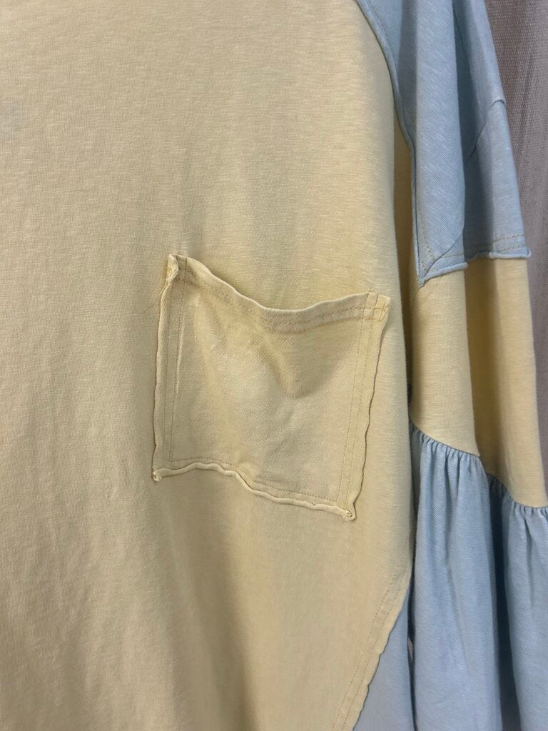 easel, Top,Wing Sl Color Mix Knit
