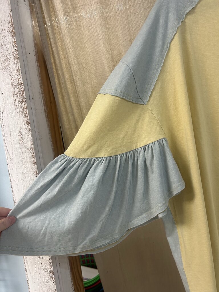 easel, Top,Wing Sl Color Mix Knit