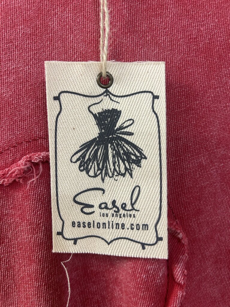 easel, Dress,Daisy Patch Mineral Wash Knit,Red,L