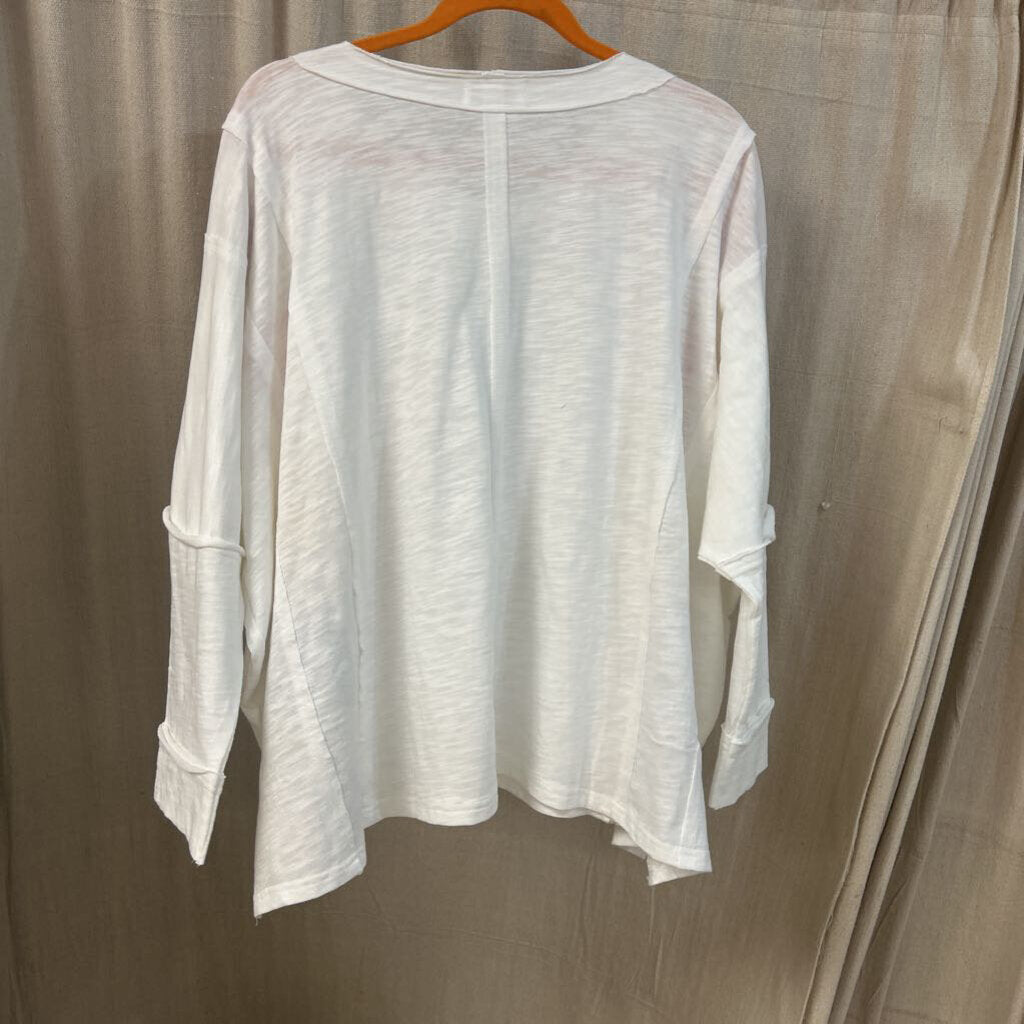 Mello, Top,Rainbrow Crochet Trim ,White,S