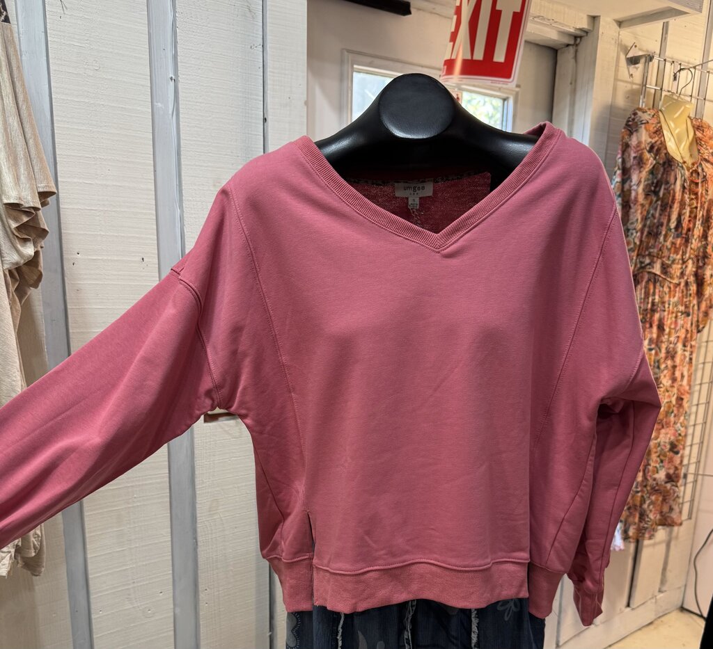 UMGEE, Top,Terry Knit w/Print Back