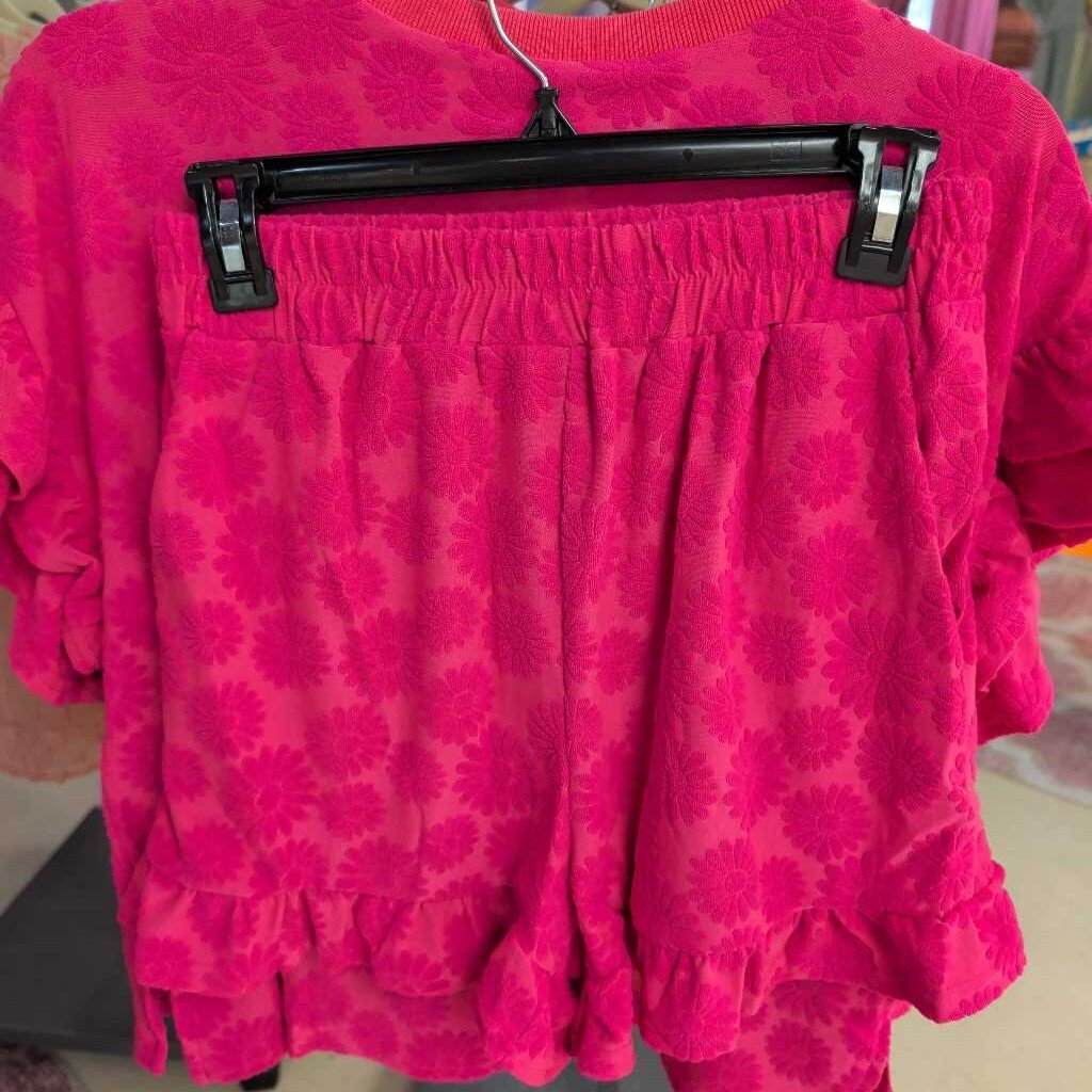 Very J, Set,Ruffle Trim Top & Short,Fuchsia,S