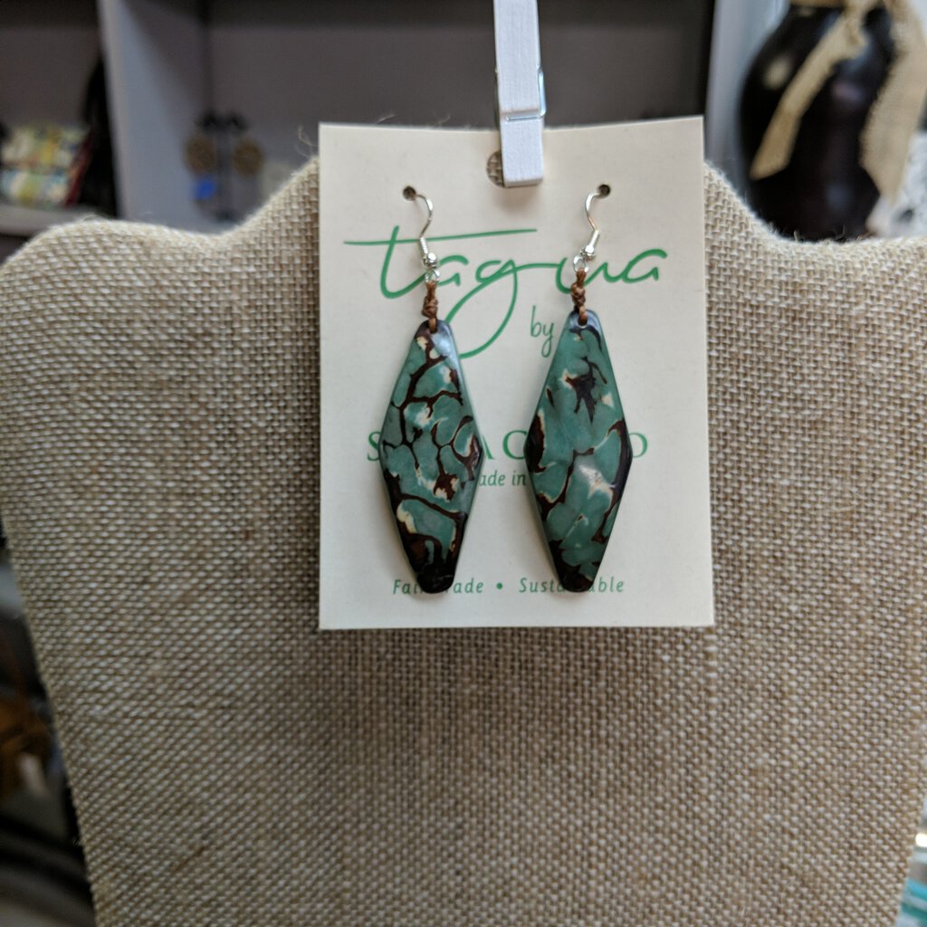 OTJ, Jewelry,Tagua Jade Earrings,BLUE-Jewelry-OTJ-Scarlett's Boutique and Home