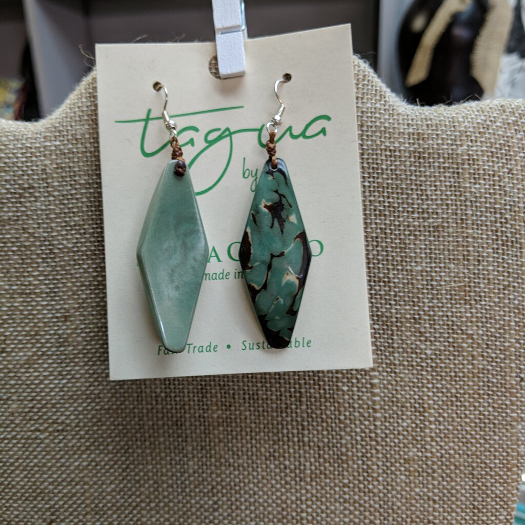 OTJ, Jewelry,Tagua Jade Earrings,BLUE-Jewelry-OTJ-Scarlett's Boutique and Home
