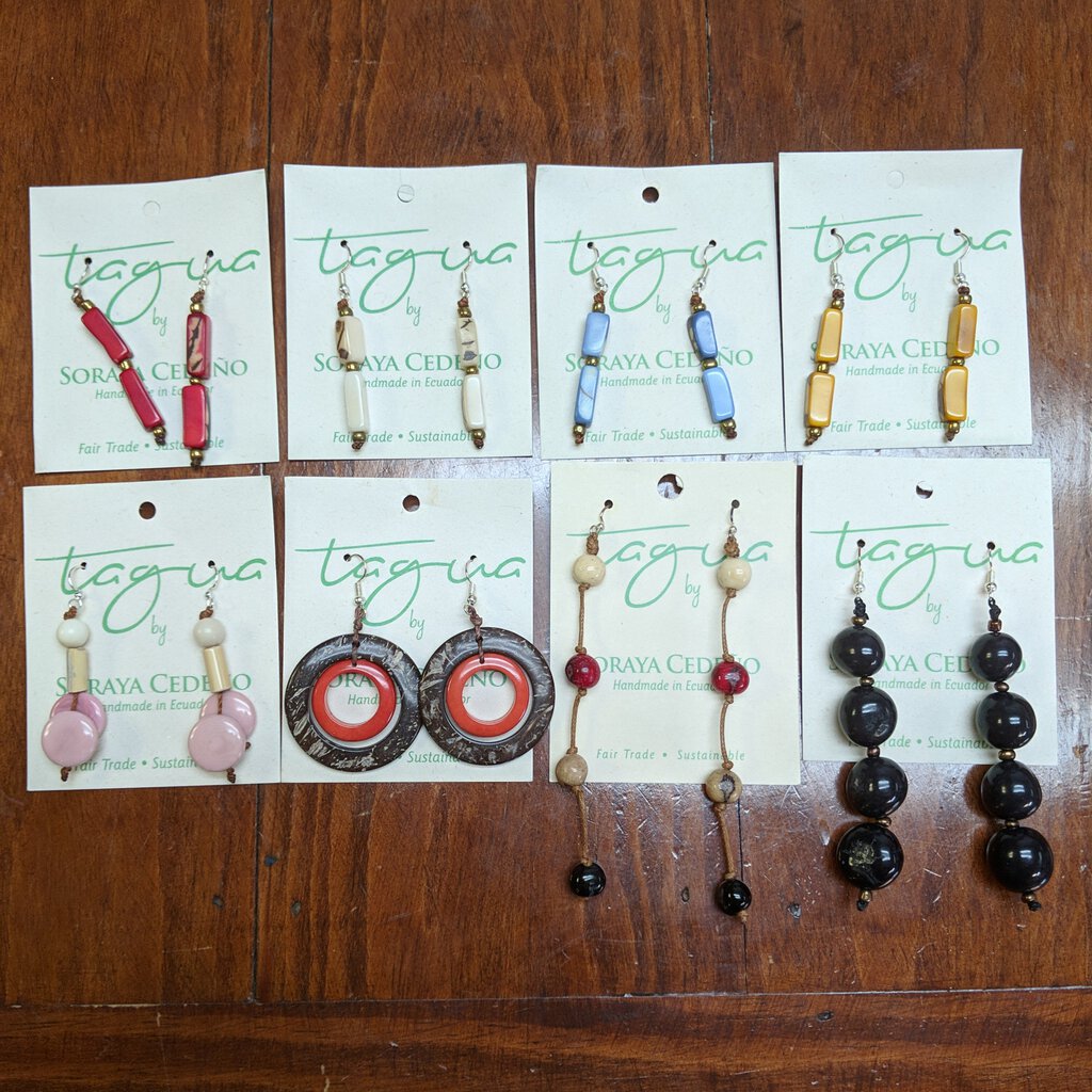 OTJ, Jewelry,Tagua Variety Earrings,Variety-Jewelry-OTJ-Scarlett's Boutique and Home