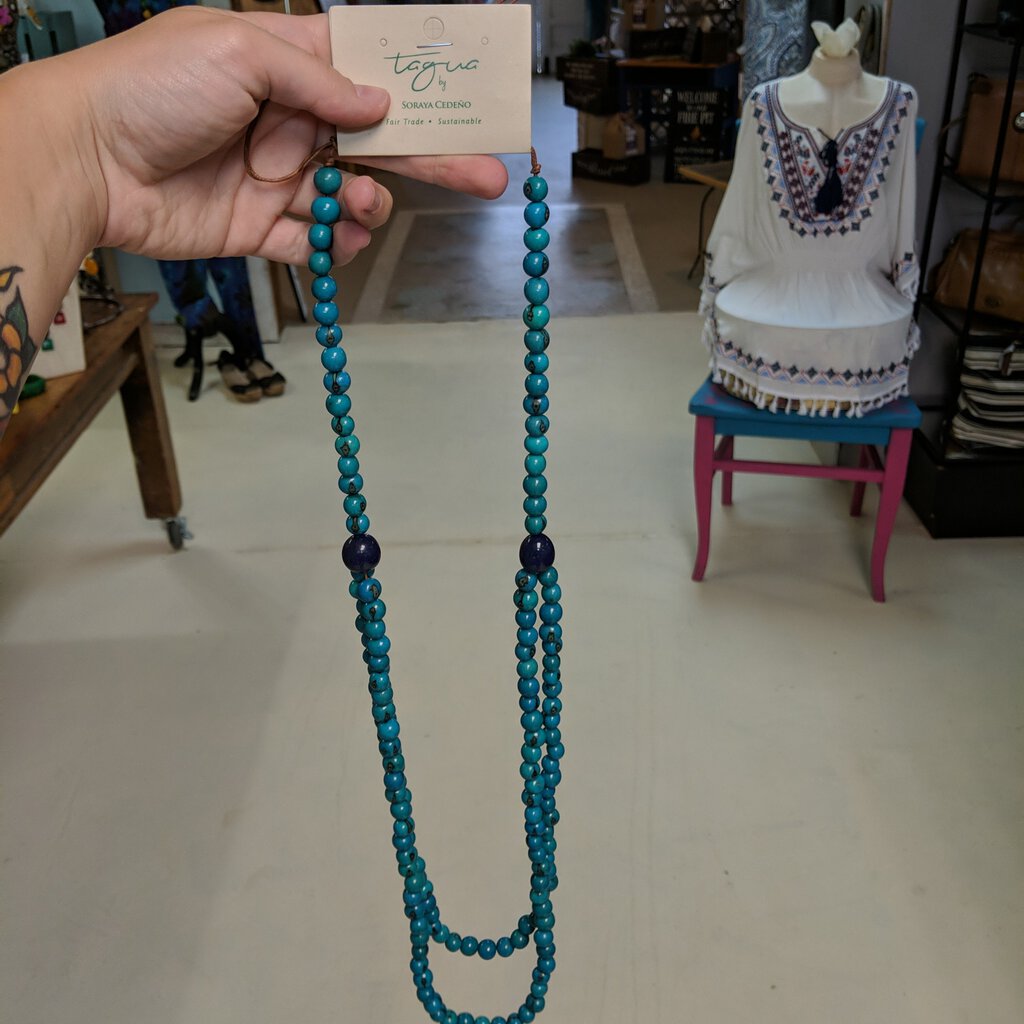 OTJ, Jewelry,Tagua Shirley Turquoise Necklace ,TURQ-Jewelry-OTJ-Scarlett's Boutique and Home