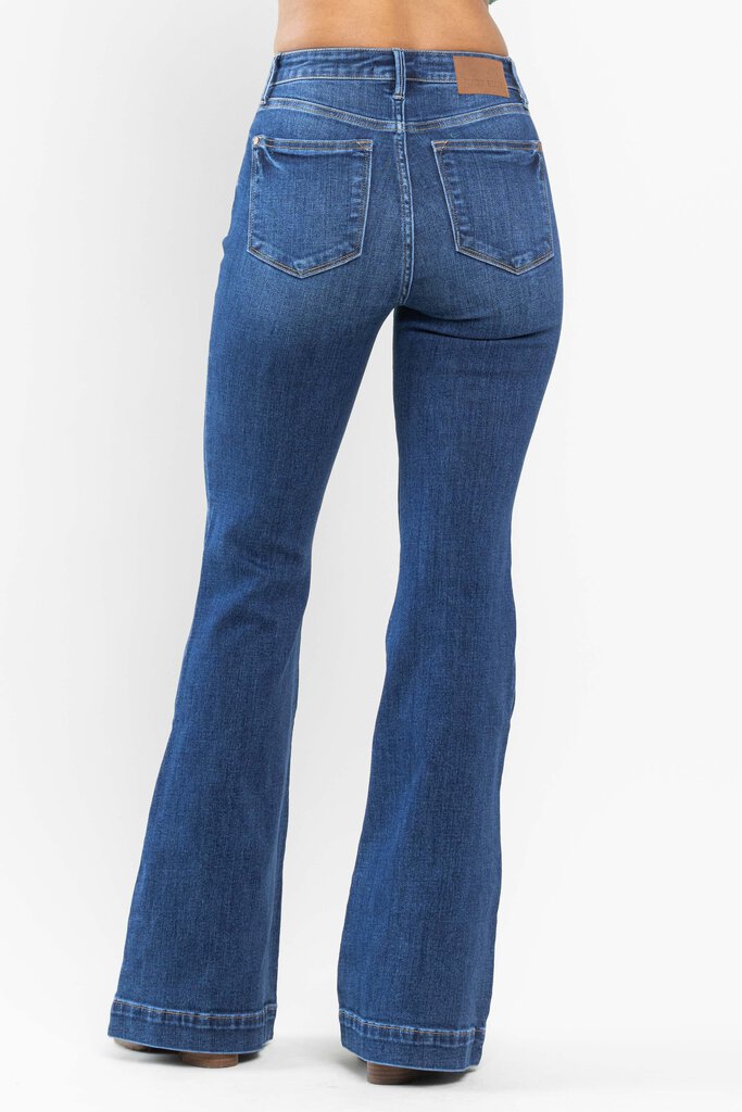 Judy Blue, Jeans,Midrise Inseam Panel Flare 88524