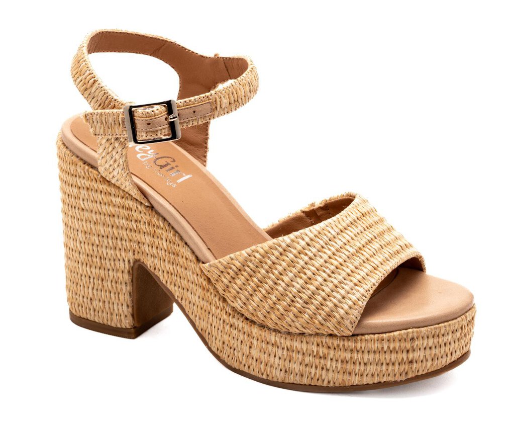 Corky's Footwear, Shoes,Raffia Strappy Sandal,Natural,6