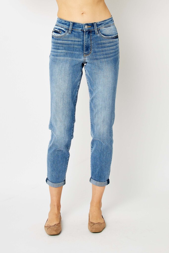 Judy Blue, Jeans,Mid Rise Cuffed Slim